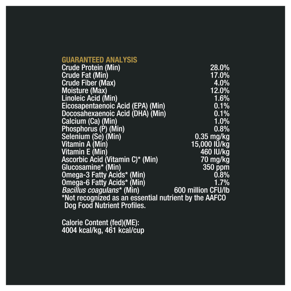 Purina Pro Plan AdvantEDGE Digestive Support+ Small Breed Salmon & Oat Meal Formula Adult Dry Dog Food - guaranteed analysis
