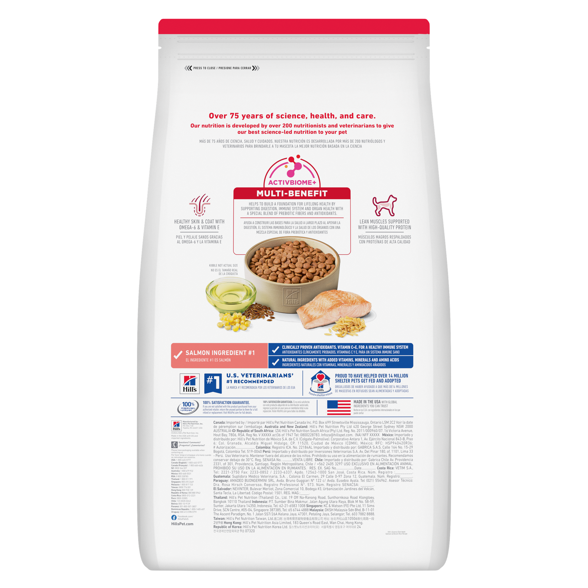 Hill's Science Diet Adult Salmon & Brown Rice Recipe Dry Dog Food - 2.04 Kg - Dog Food - Hill's Science Diet - PetMax Canada