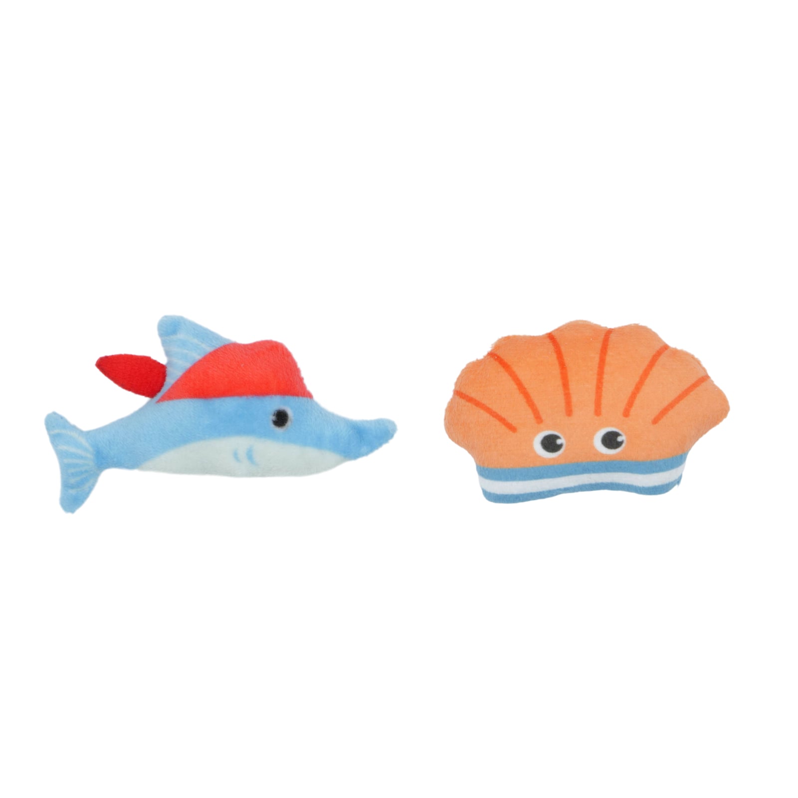 Bud-Z Cat Toy Pirate Fish And Shell Duo 3"