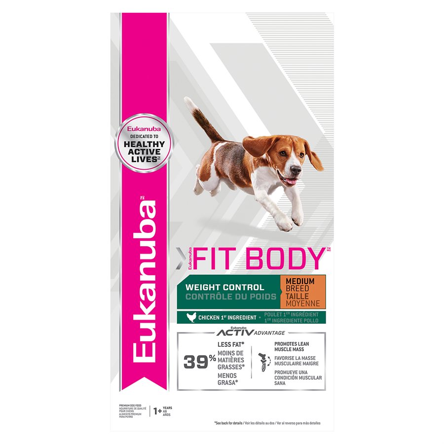 Eukanuba Medium Breed Weight Control Fit Body Dog Food