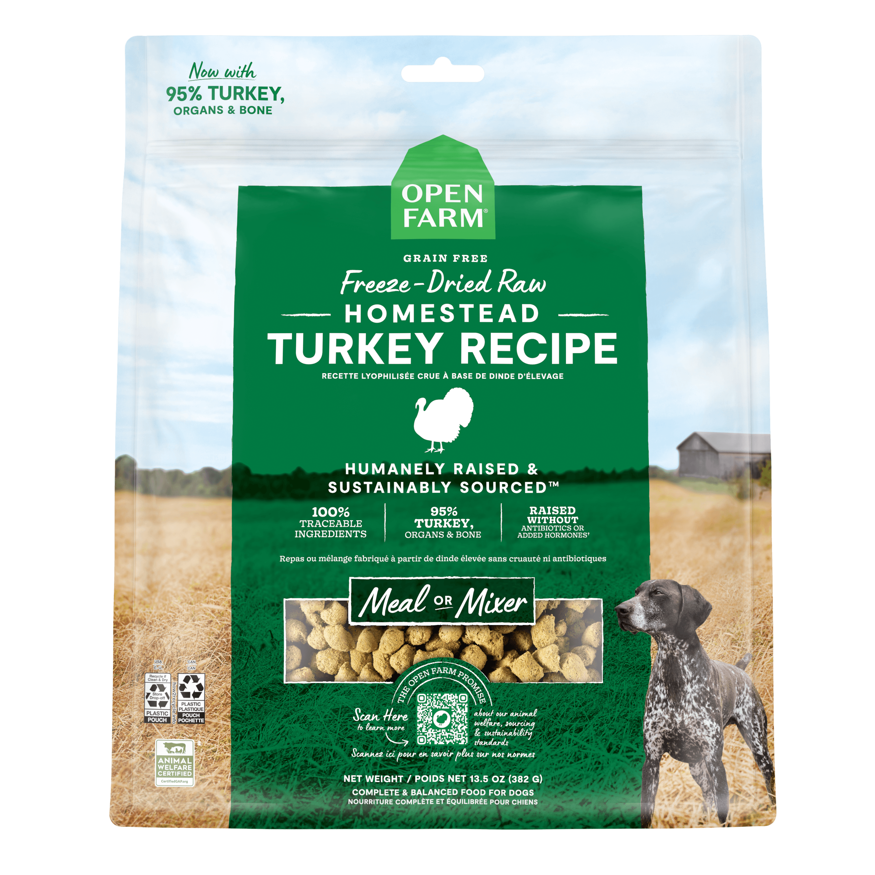 Open Farm Dog Food Homestead Turkey Freeze Dried Raw - 99g - Dog Food - Open Farm - PetMax Canada