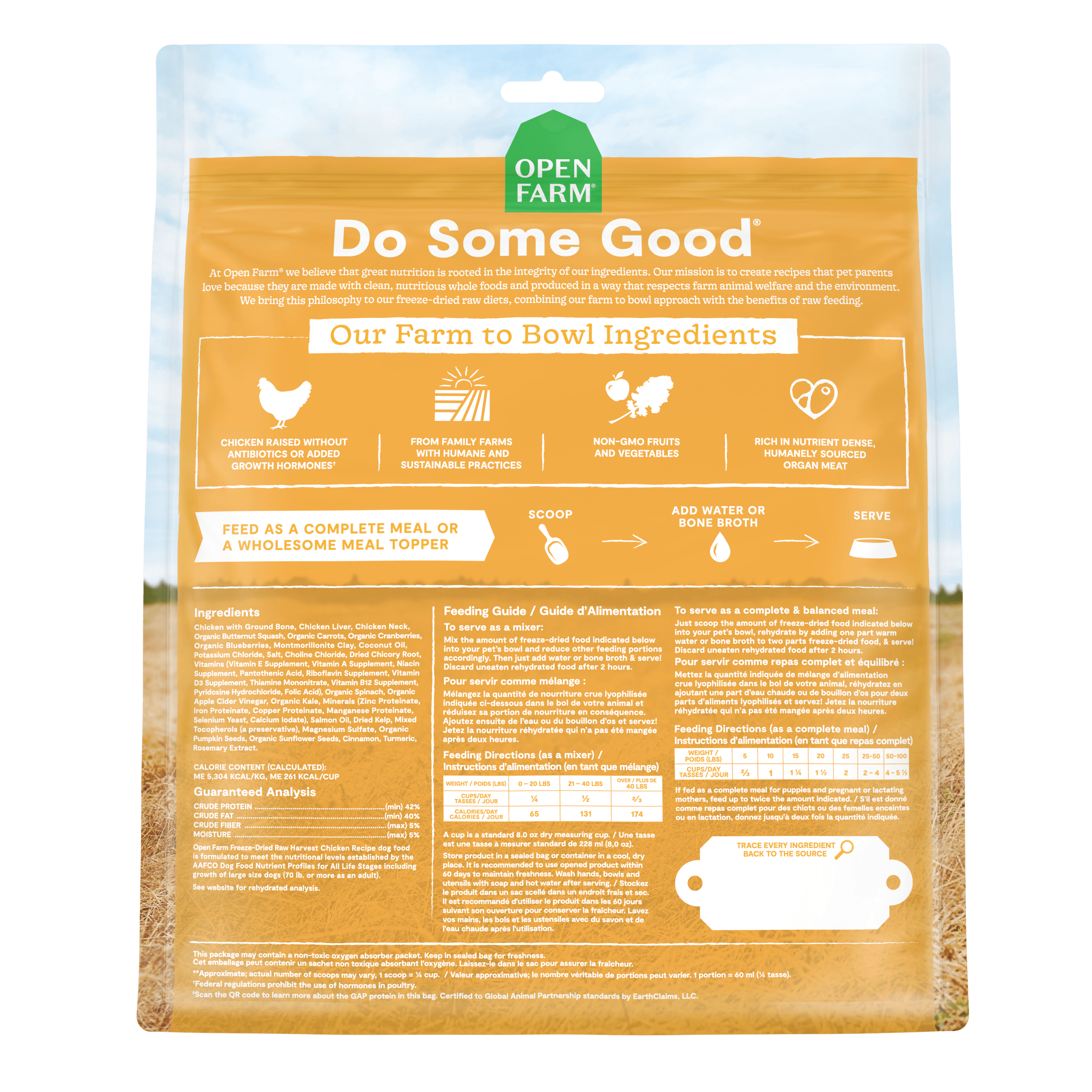 Open Farm Dog Food Harvest Chicken Freeze Dried Raw - 99g - Dog Food - Open Farm - PetMax Canada