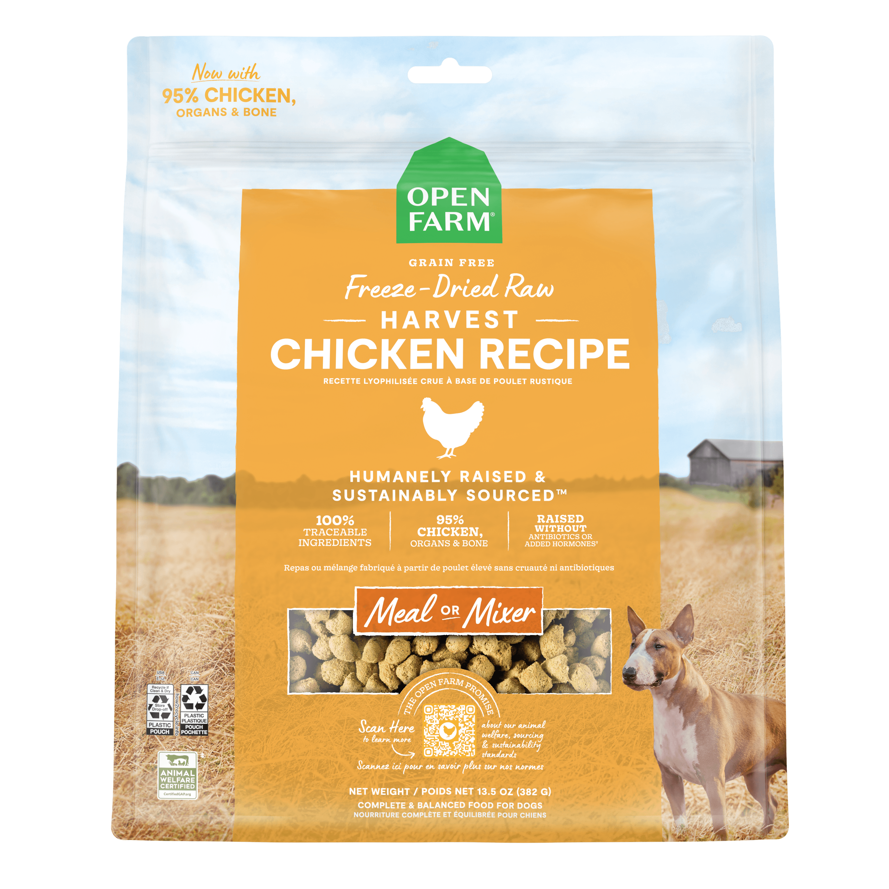 Open Farm Dog Food Harvest Chicken Freeze Dried Raw - 99g - Dog Food - Open Farm - PetMax Canada