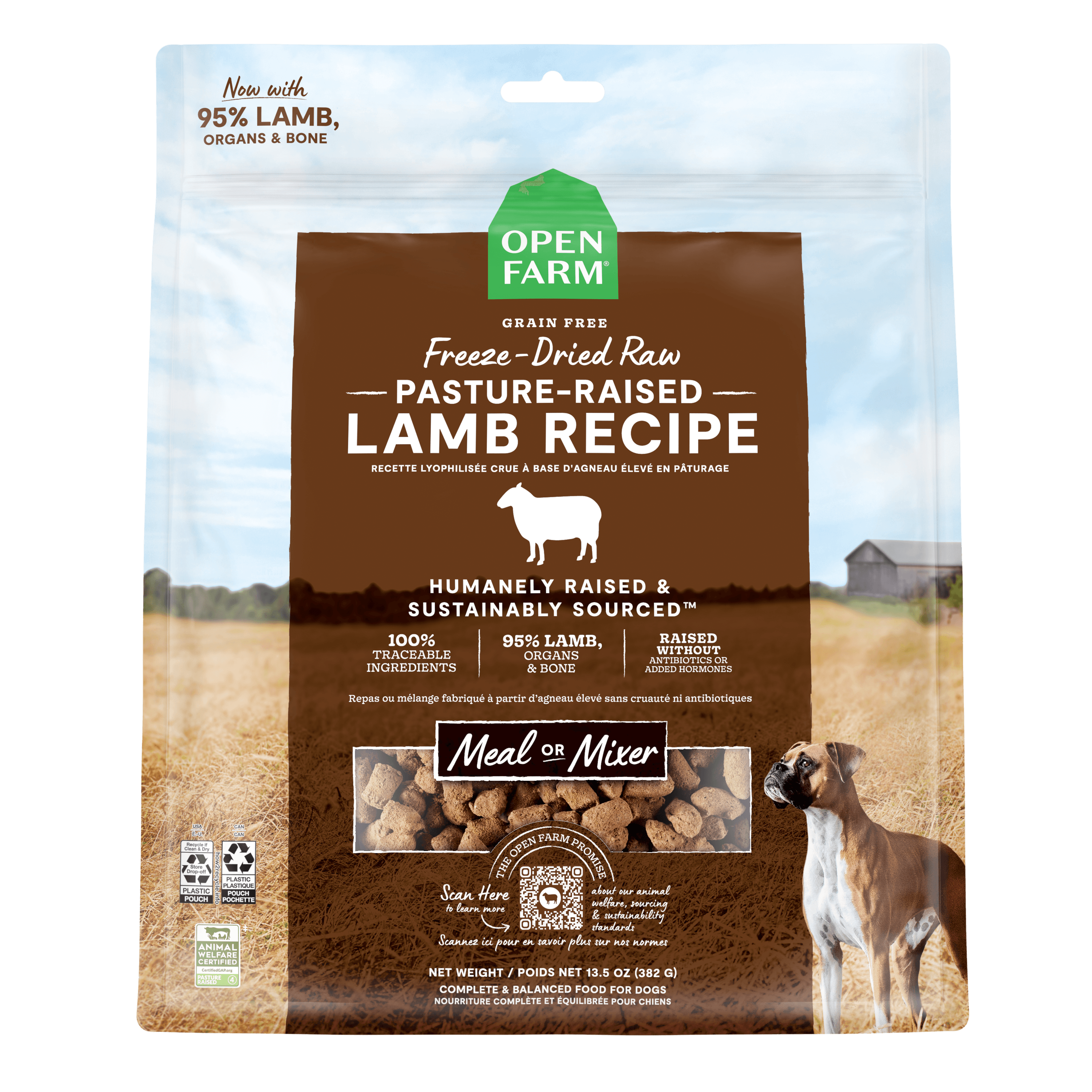 Open Farm Dog Food Pasture Raised Lamb Freeze Dried Raw - 99g - Dog Food - Open Farm - PetMax Canada