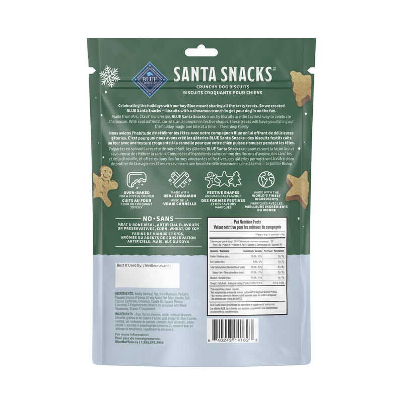 Gâteries molles pour chiens Blue Buffalo Santa Snacks
