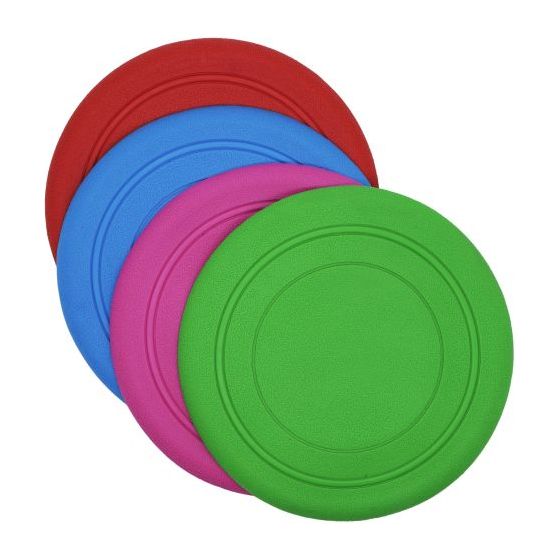 Bud-Z Rubber Dog Toy Twisting Frisbee Assorted Colours