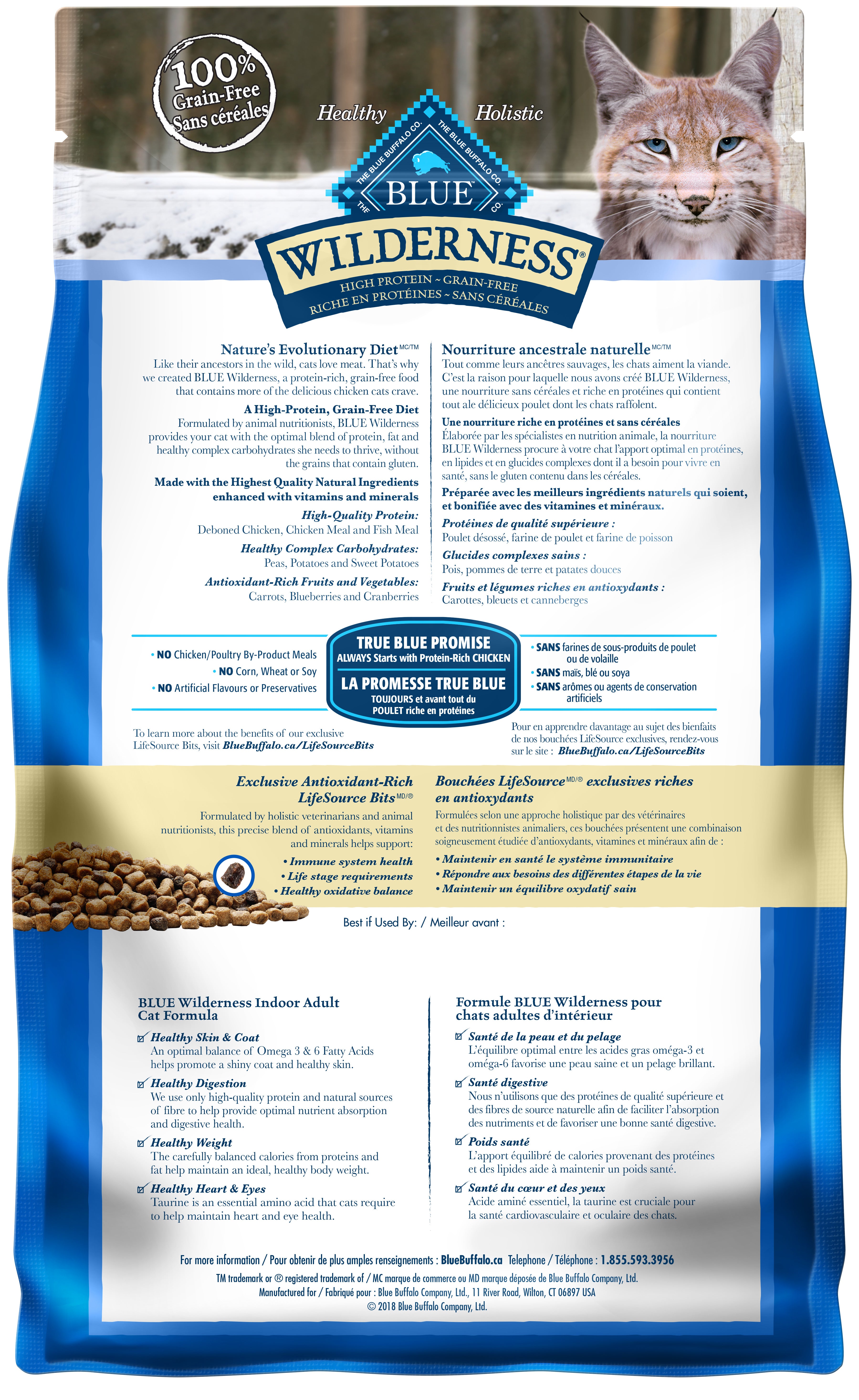 Blue Buffalo Wilderness Cat Food Indoor - Image 2 - Blue Buffalo - PetMax Canada