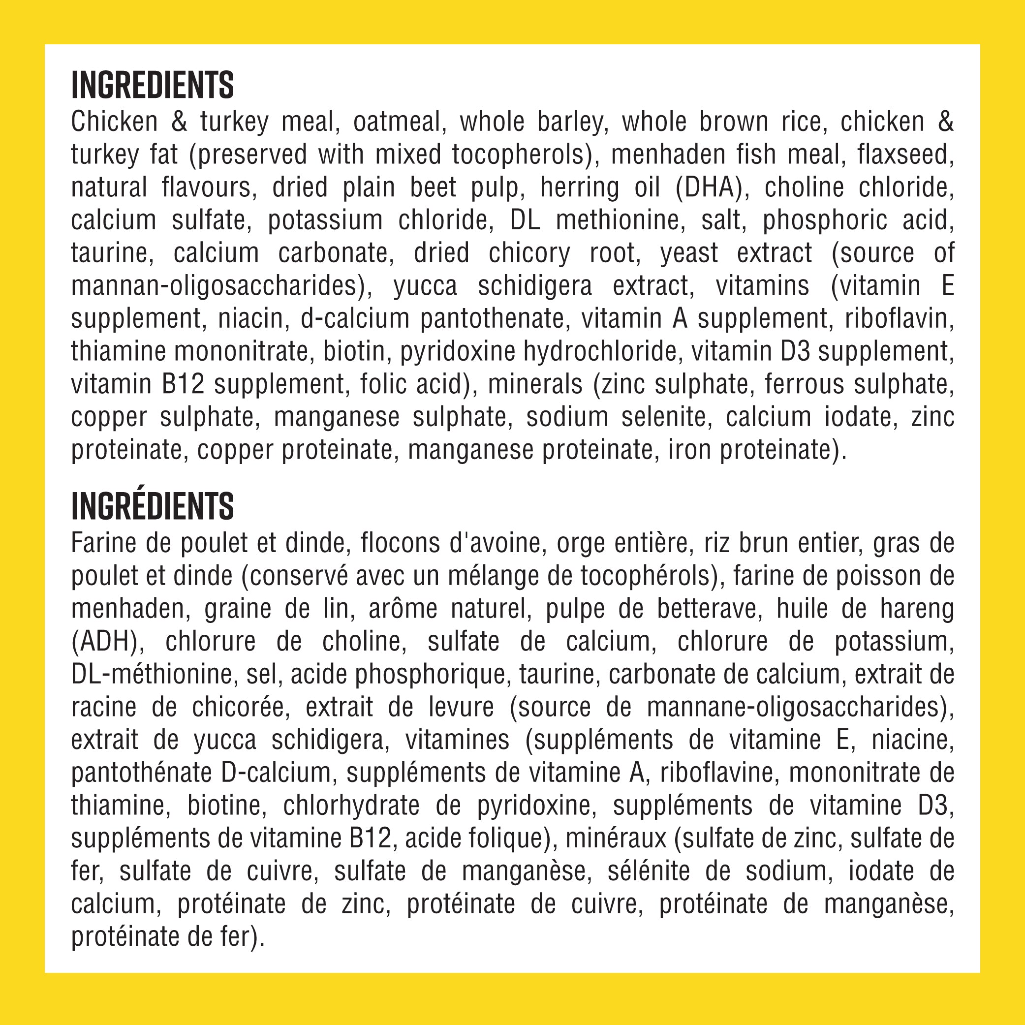 Nourriture pour chats Lifetime Poulet, dinde et flocons d'avoine