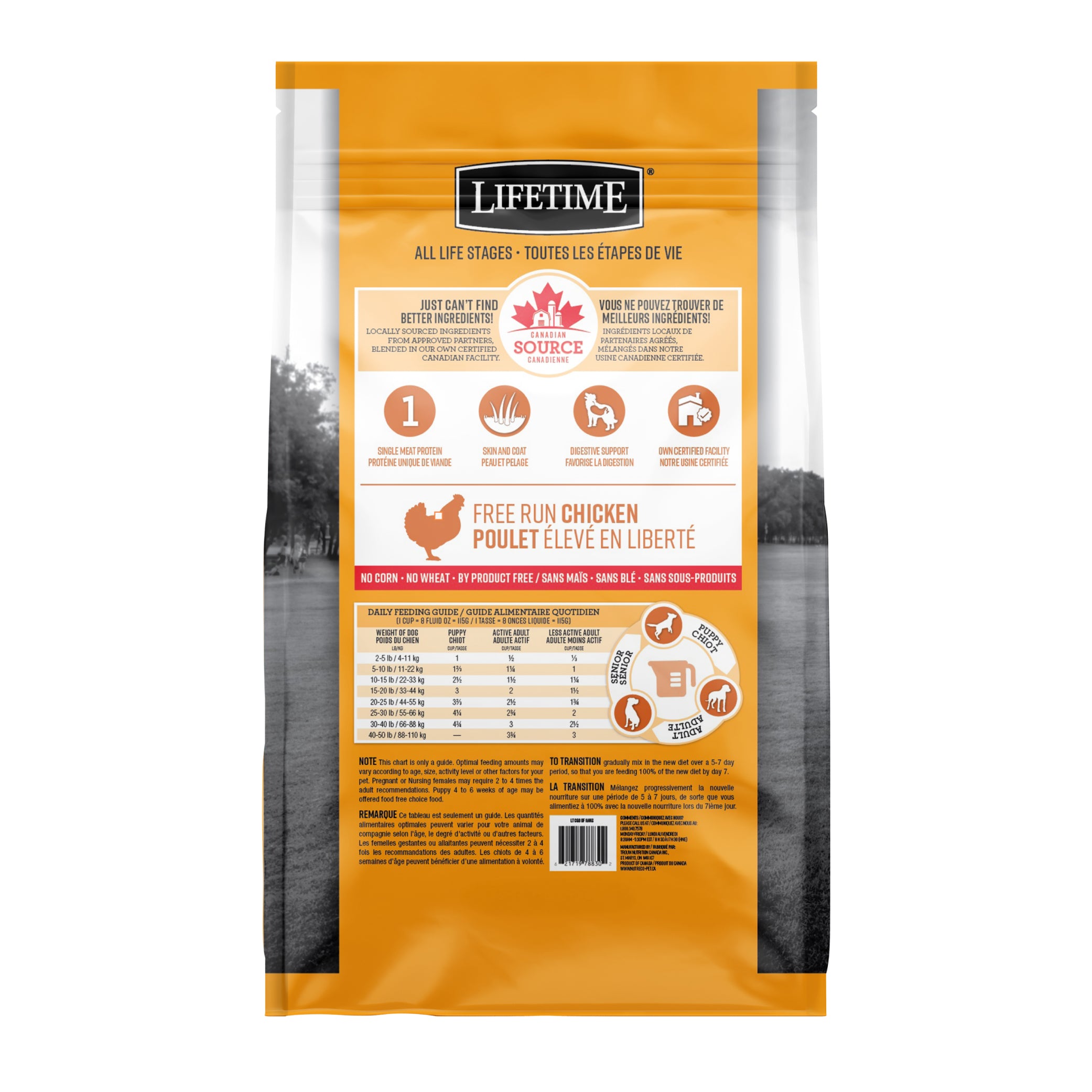 Lifetime All Life Stages Nourriture pour chiens au poulet et à l'avoine