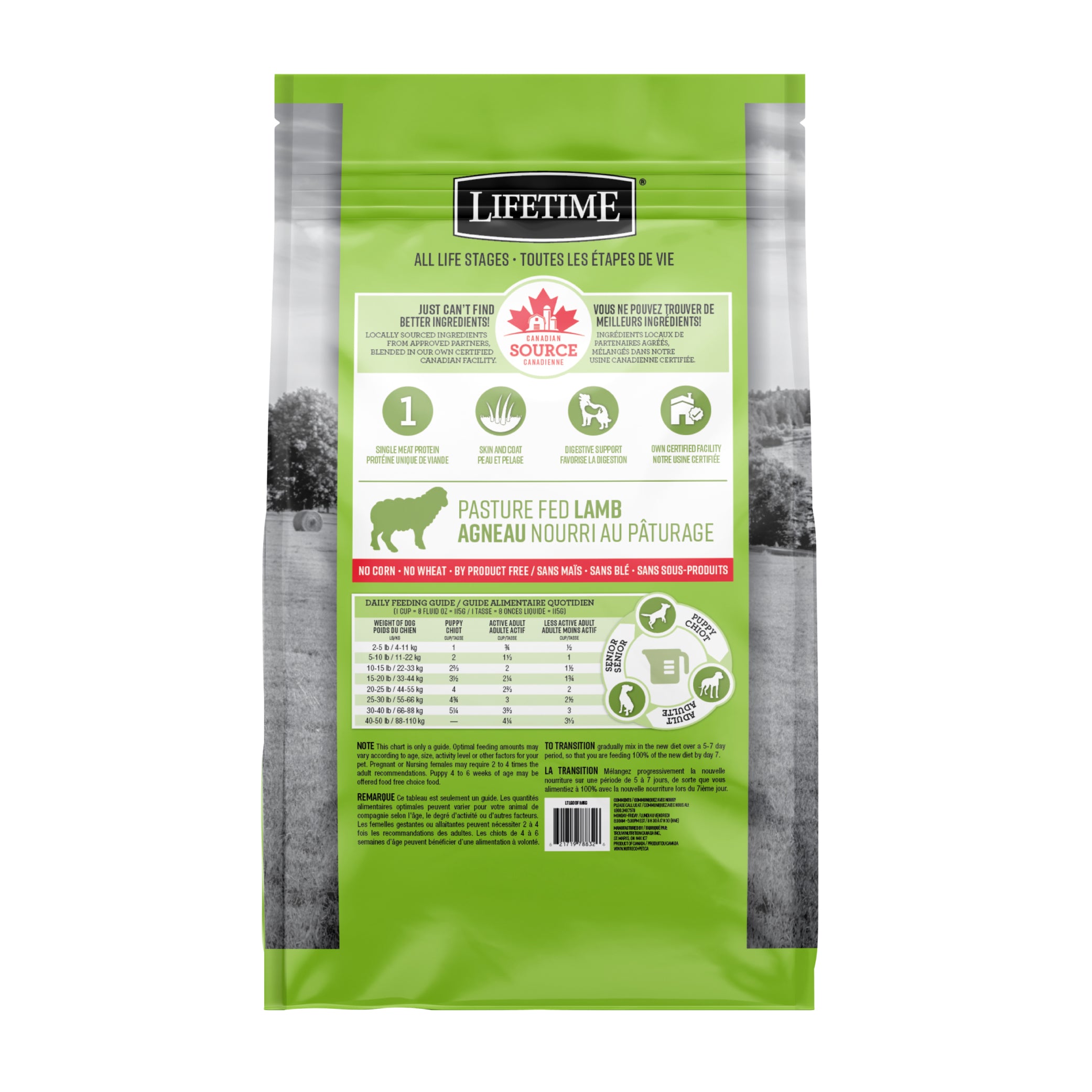 Lifetime All Life Stages Nourriture pour chiens Agneau et flocons d'avoine