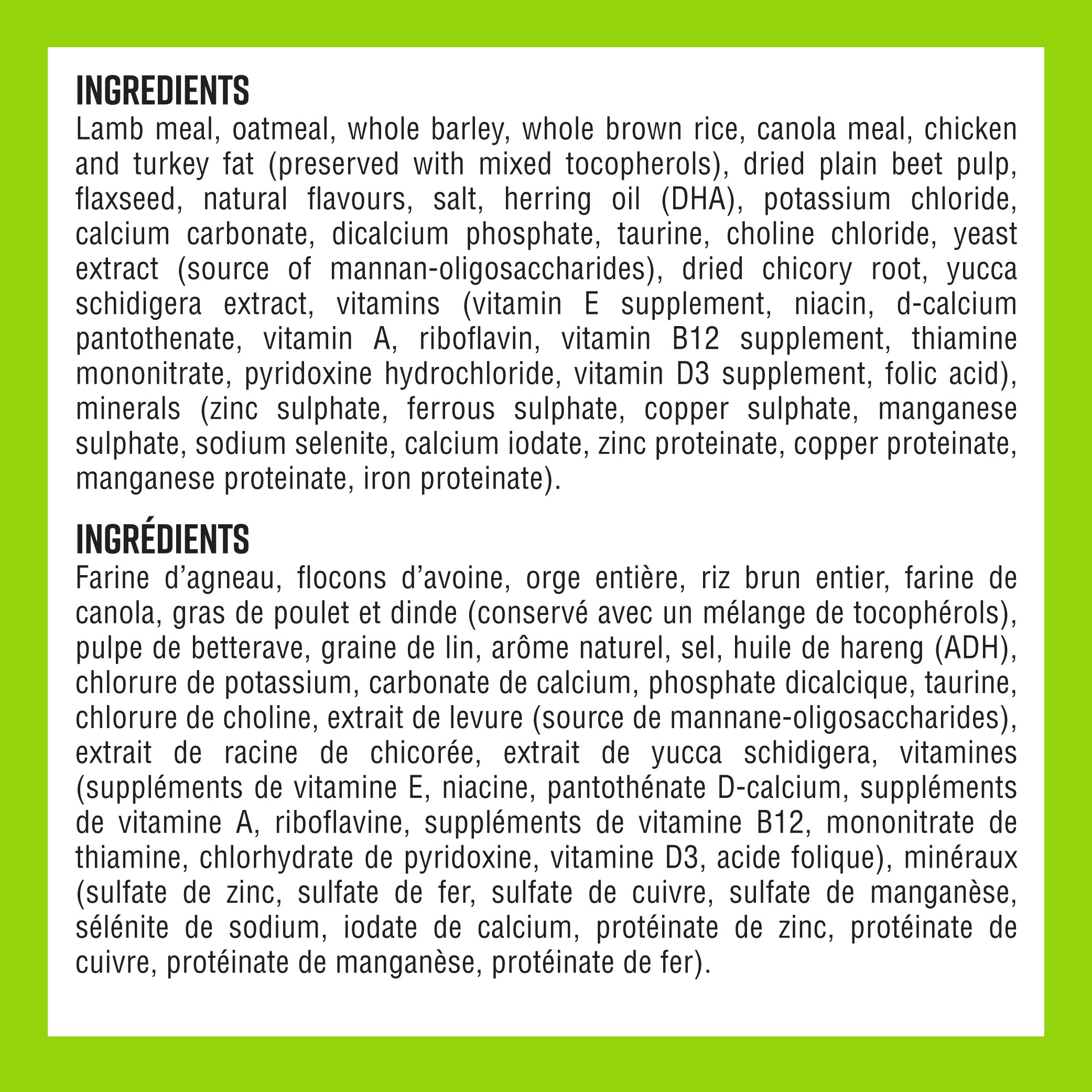Lifetime All Life Stages Nourriture pour chiens Agneau et flocons d'avoine