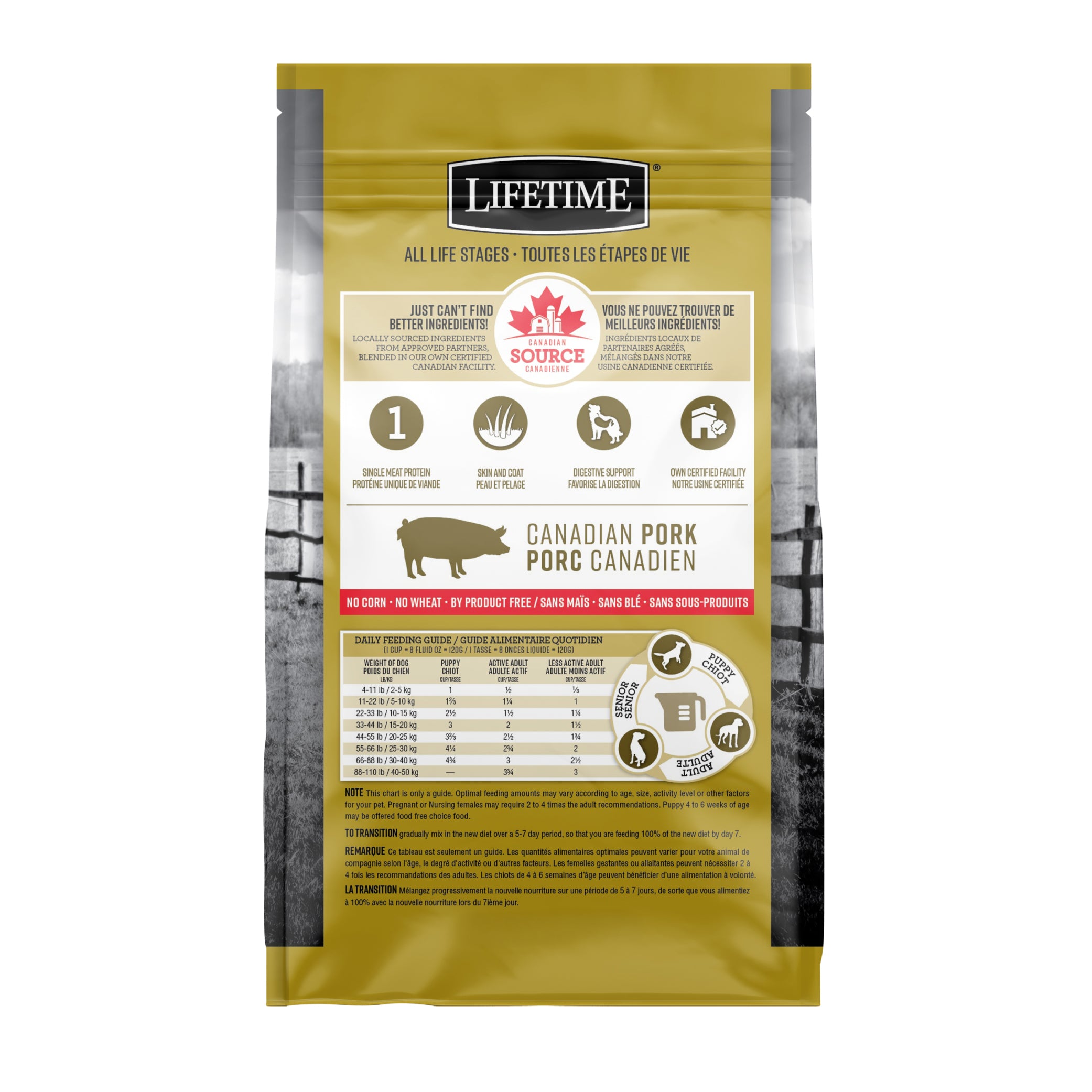 Lifetime All Life Stages Dog Food Pork & Oatmeal