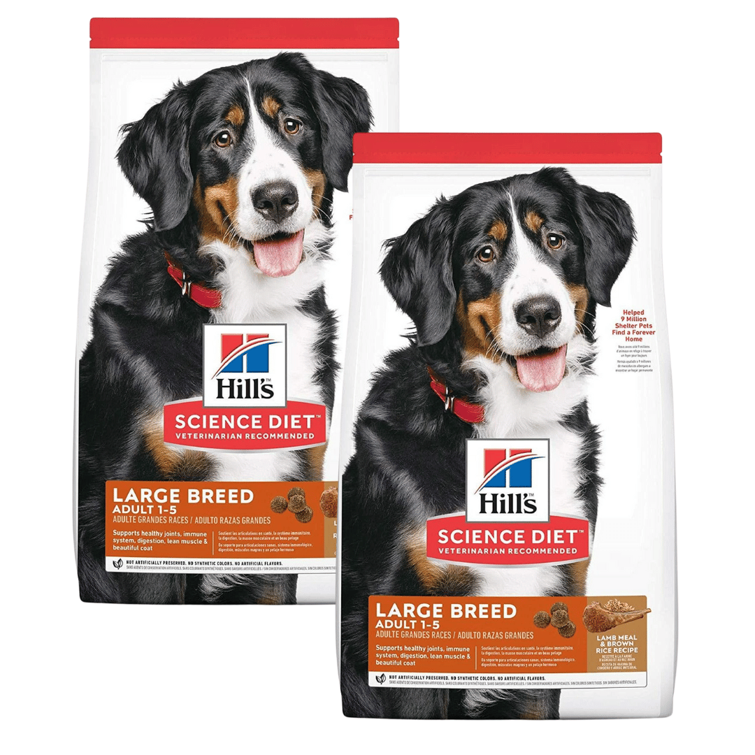 Hill's Science Diet Adult Large Breed Lamb Meal & Brown Rice Recipe Dry Dog Food 2 Pack