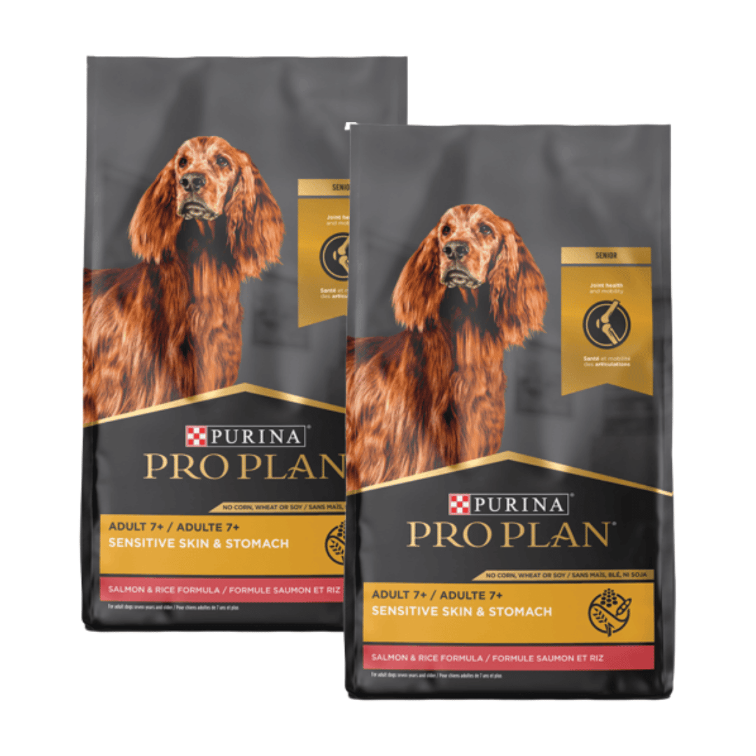 Purina Pro Plan Sensitive Skin & Stomach 7+ Formule saumon et riz Nourriture sèche pour chiens