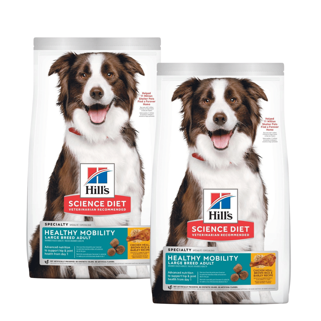 Hill's Science Diet Nourriture sèche pour chien, adulte, grande race, mobilité saine pour la santé des articulations, farine de poulet, recette de riz brun et d'orge, sac de 30 lb
