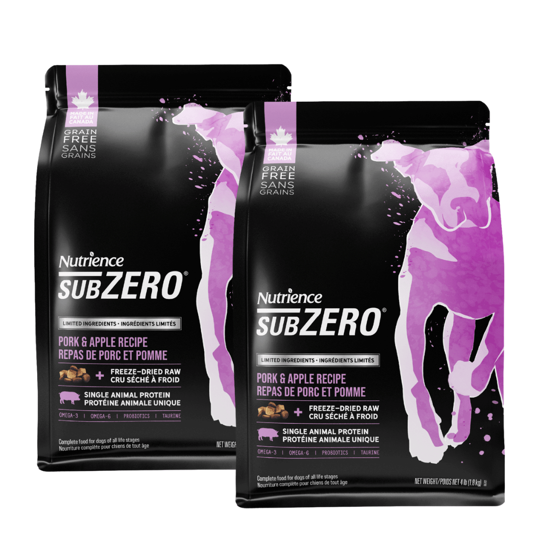 Nourriture pour chiens Nutrience SubZero au porc et aux pommes à ingrédients limités