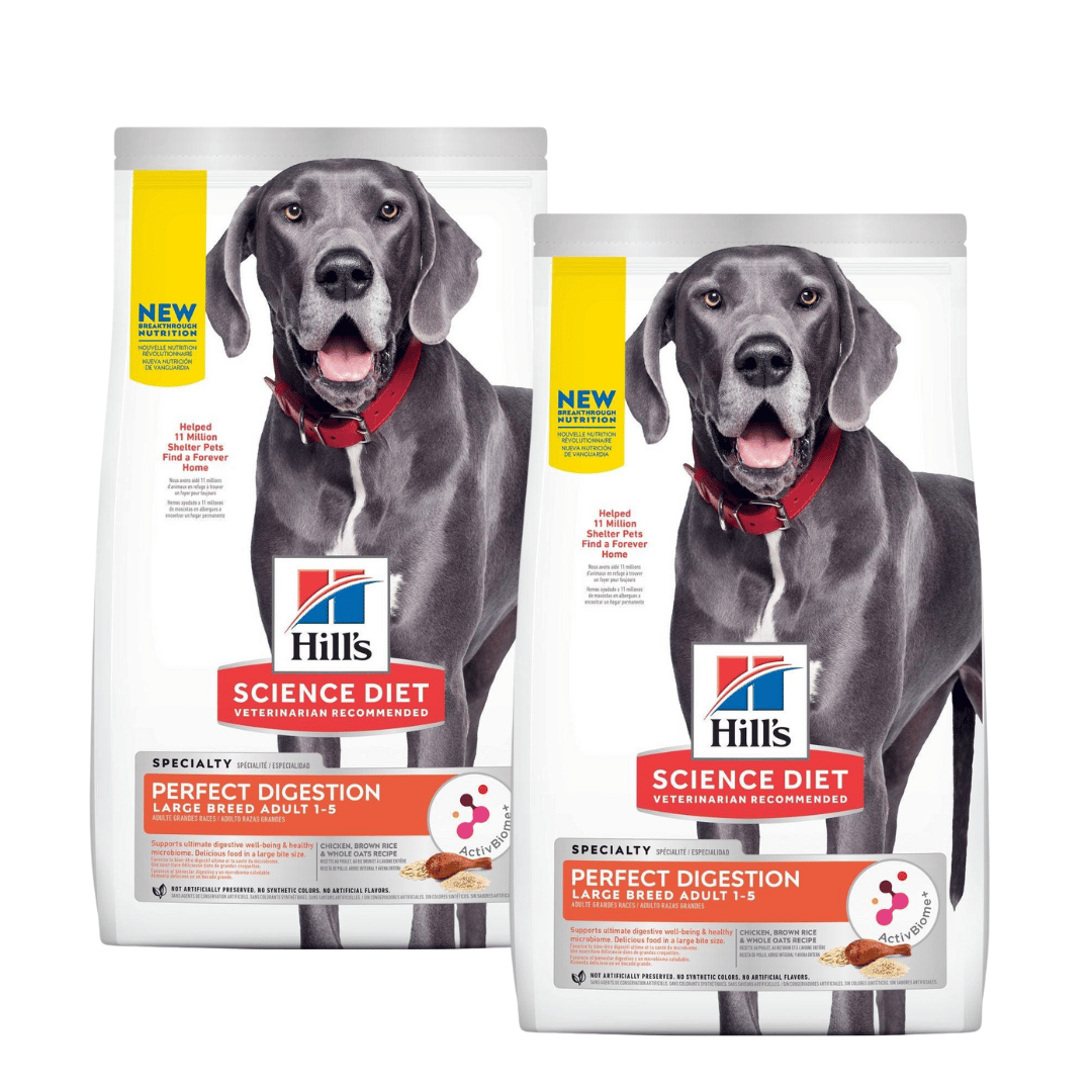Hill's Science Diet Adult Perfect Digestion Large Breed Chicken, Brown Rice & Whole Oats Recipe Dry Dog Food 2 Pack