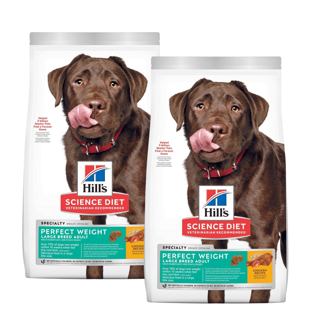 Hill's Science Diet Adult Perfect Weight Large Breed Dry Dog Food, Chicken Recipe 2 Pack