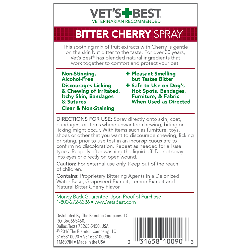Vets Best Bitter Cherry Spray