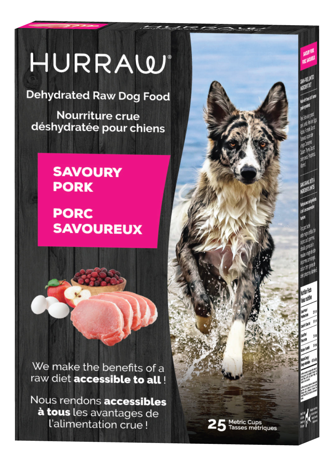 Hurraw Dehydrated Savoury Pork Raw Dog Food