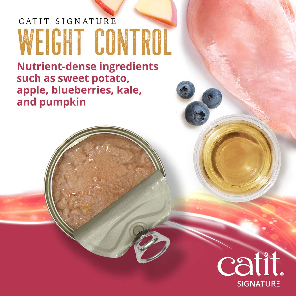 Catit Signature Weight Control Chicken Pâté in Bone Broth Wet Cat Food - Nutrient-Dense Ingredients with Chicken and Bone Broth - PetMax Canada