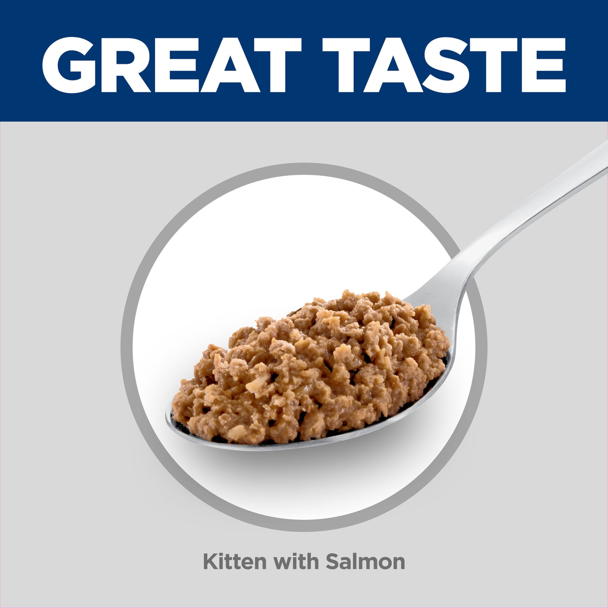 Hill's Science Diet Kitten Savory Salmon Entrée Canned Cat Food - Great taste: a spoonful of the food - PetMax Canada