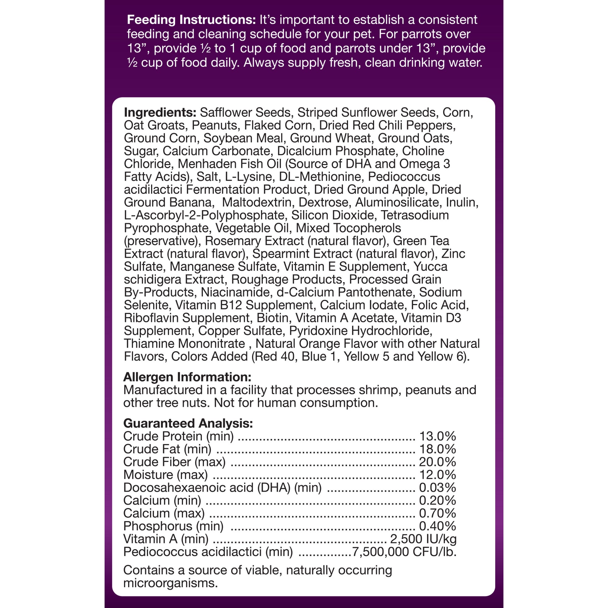 Brown's Premium Encore Nourriture pour perroquets