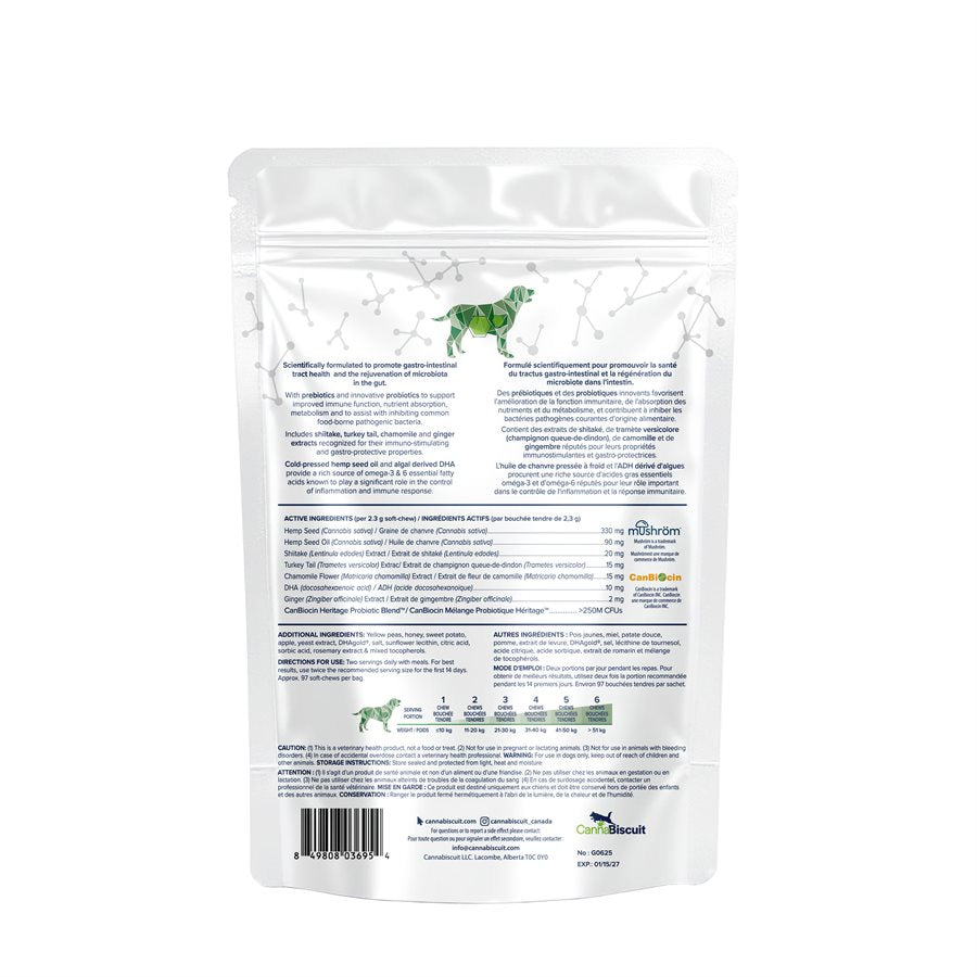 CannaBiscuit Gut Health with Prebiotics & Probiotics for Dogs