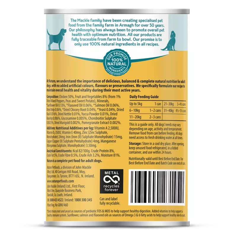 Naturo Canine Grain and Gluten Free Chicken in Herb Gravy Adult Dog Wet Food