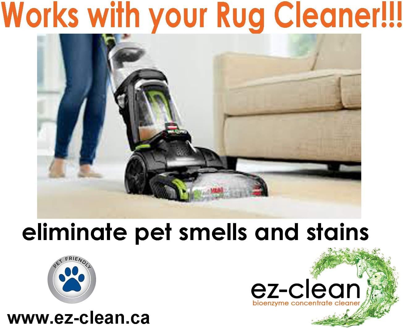 Ez-Clean Odour & Stain Remover Fragrance Free