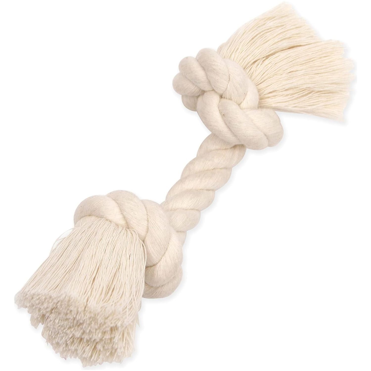 Rope Bone Flossy White 2 Knot Bone