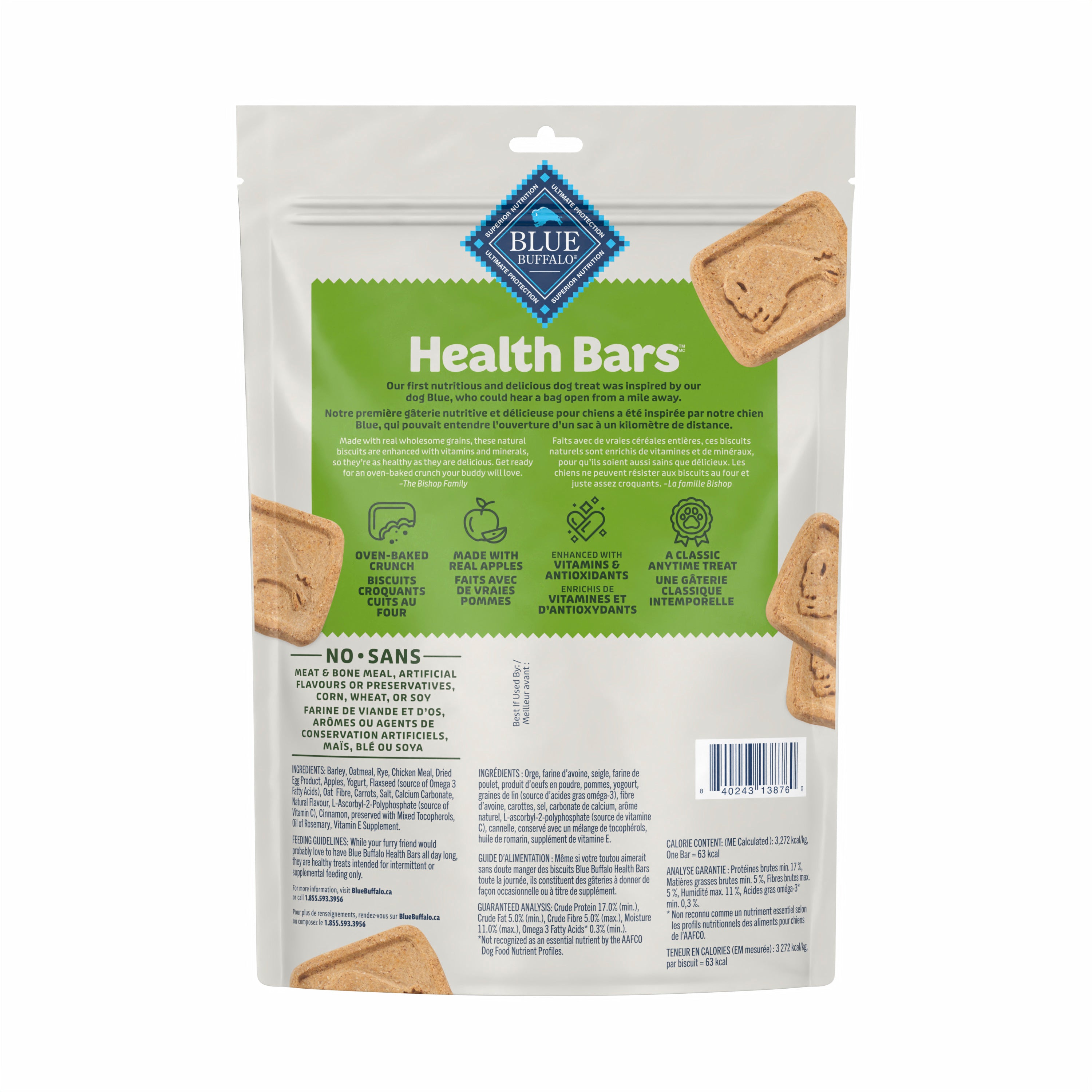 Blue Buffalo Health Bars Apple & Yogurt - Image 2 - Blue Buffalo - PetMax Canada