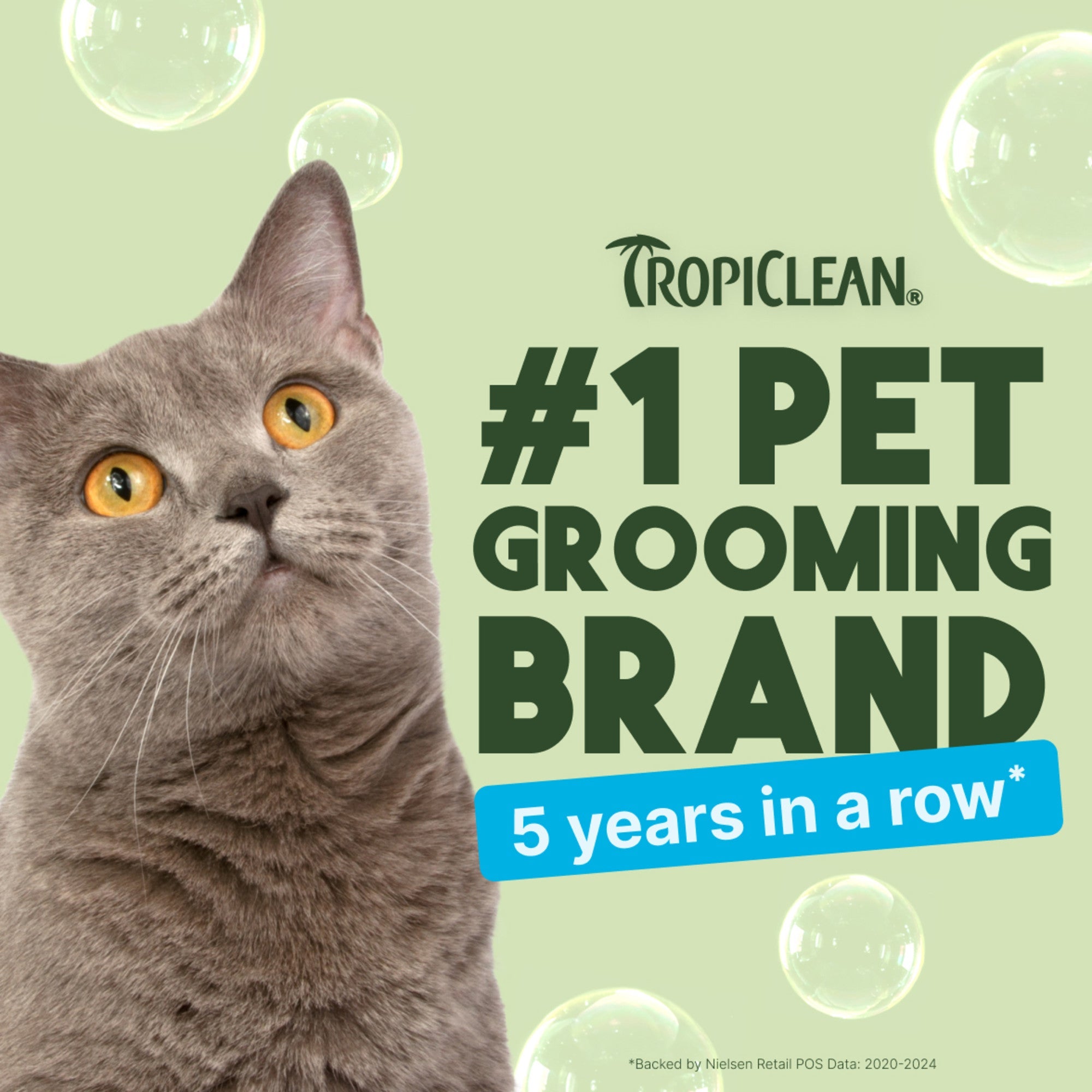 Shampoing réducteur de squames sans eau pour chat Tropiclean
