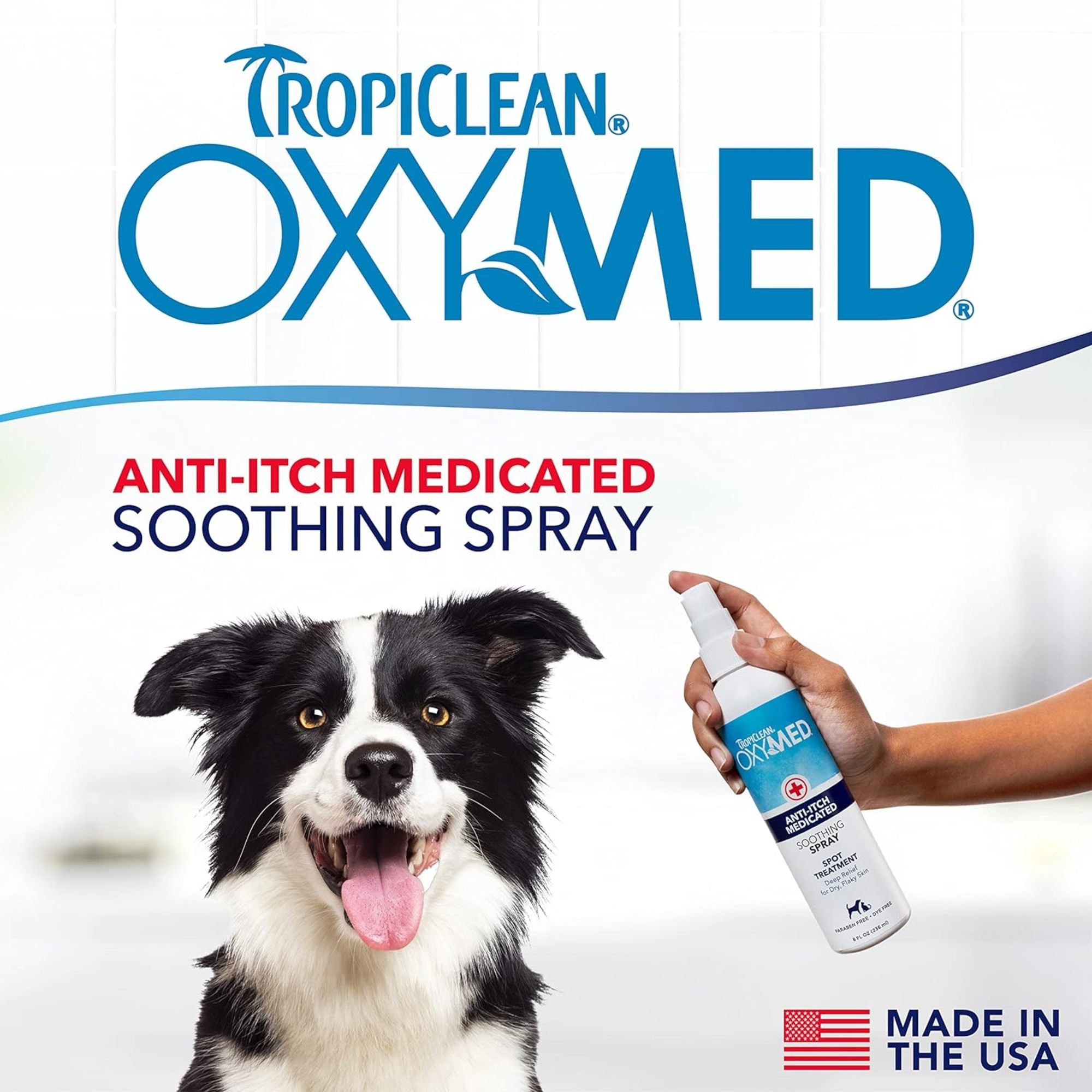 TropiClean Oxymed Medicated Anti Itch Spray for Pets