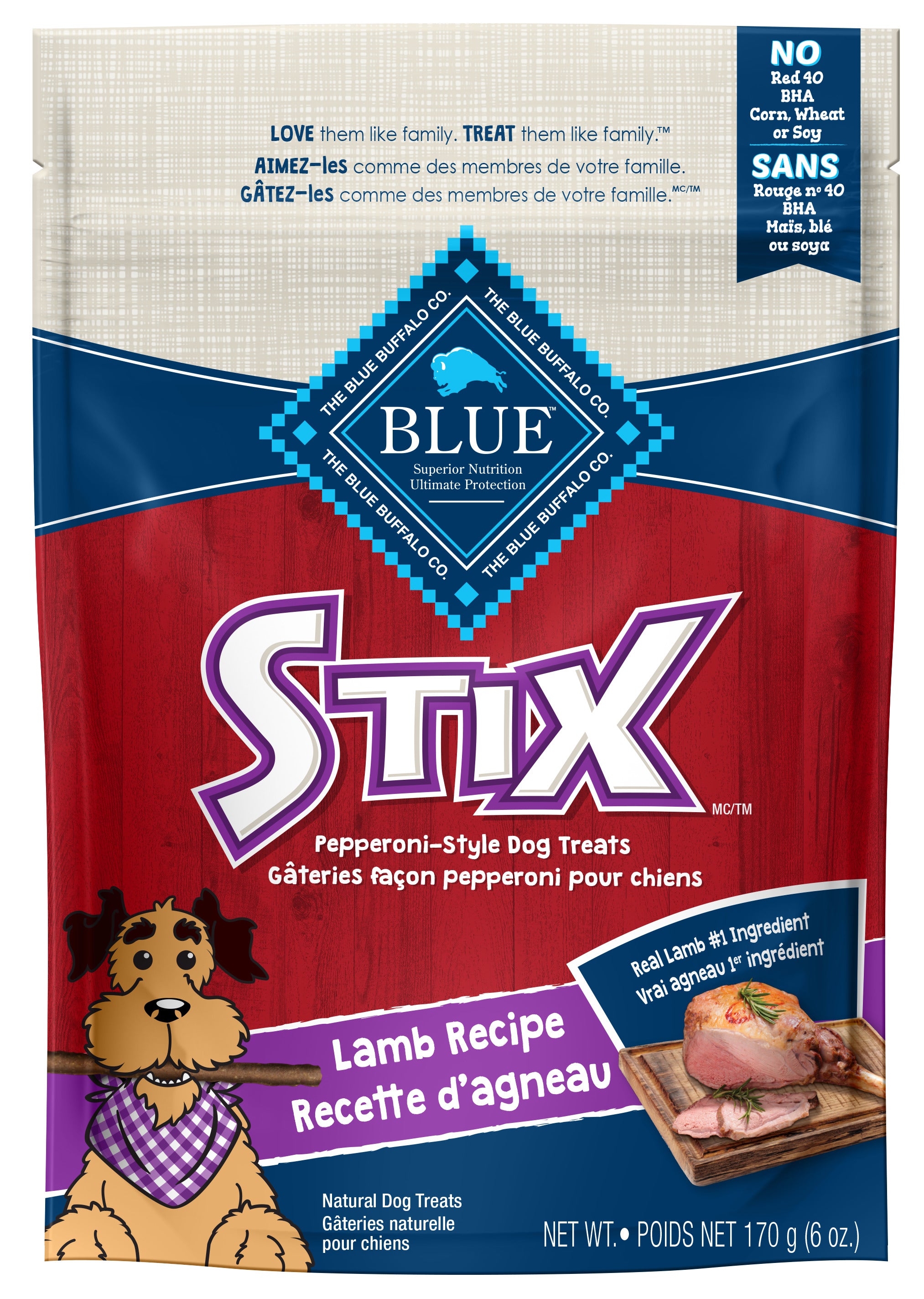 Blue Buffalo Pepperoni-Style Stix Lamb Recipe - Dog Treats - Blue Buffalo - PetMax Canada
