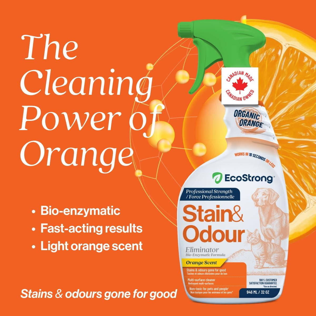 Eco Strong Organic Orange Stain & Odor Sprayer