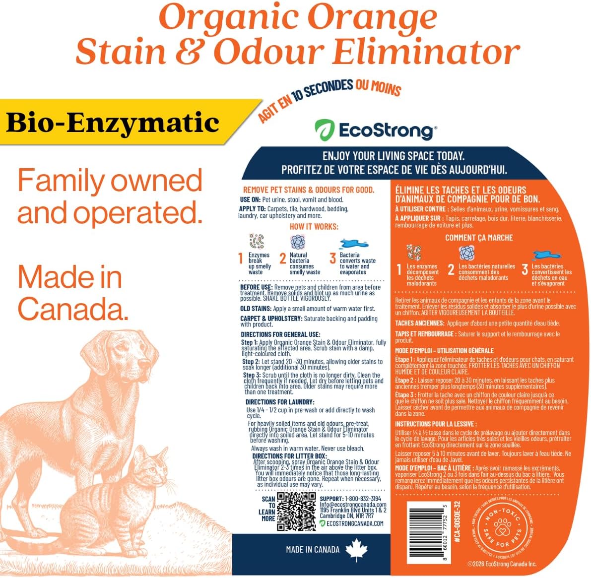 Eco Strong Organic Orange Stain & Odor Sprayer