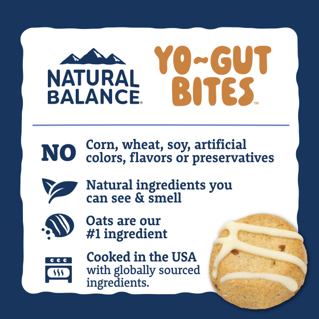 Natural Balance Yo-Gut Bites With Peanut Butter & Banana Dog Treats - Guaranteed Analysis
