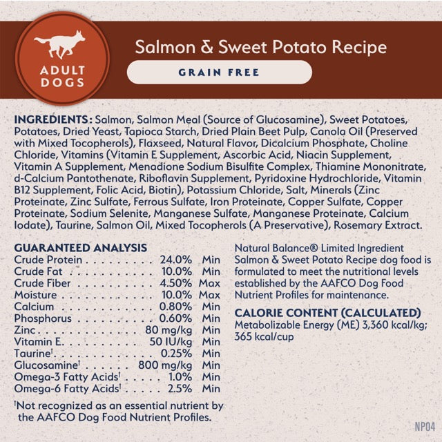 Natural Balance Limited Ingredient Diet Salmon & Sweet Potato Dog Food