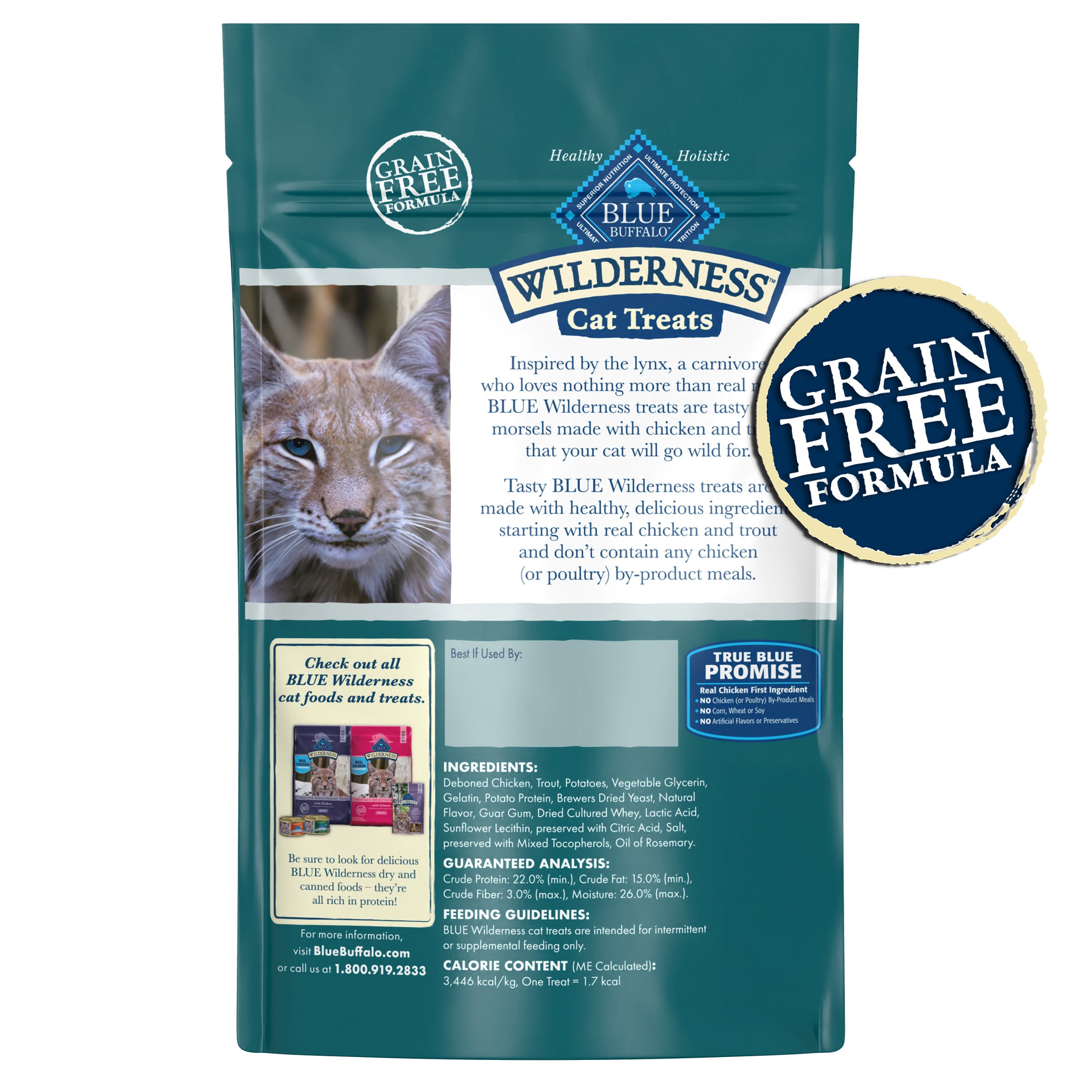 Blue Buffalo Wilderness Cat Treats Chicken & Trout - Image 3 - Blue Buffalo - PetMax Canada