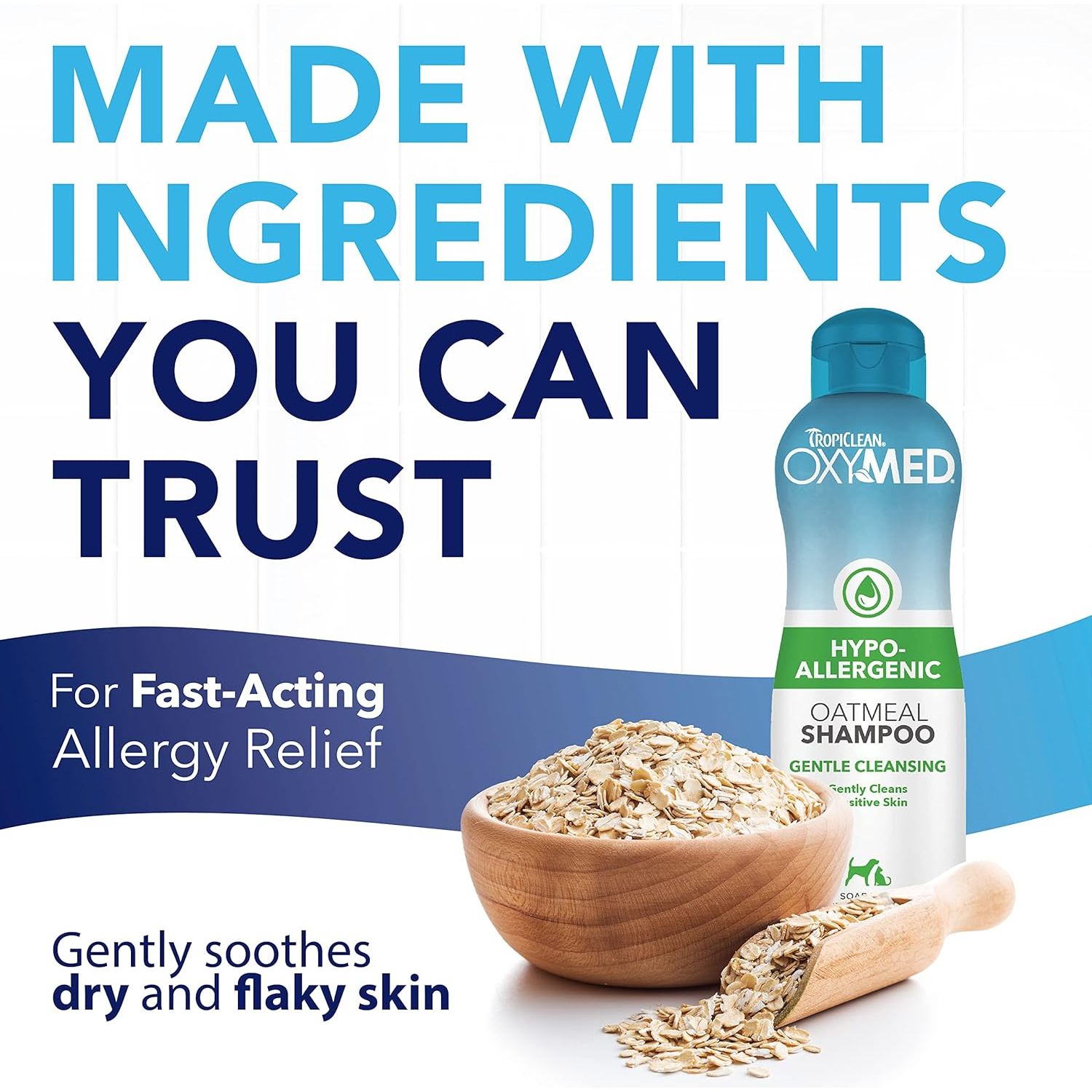 Tropiclean Oxy Med Shampooing hypoallergénique