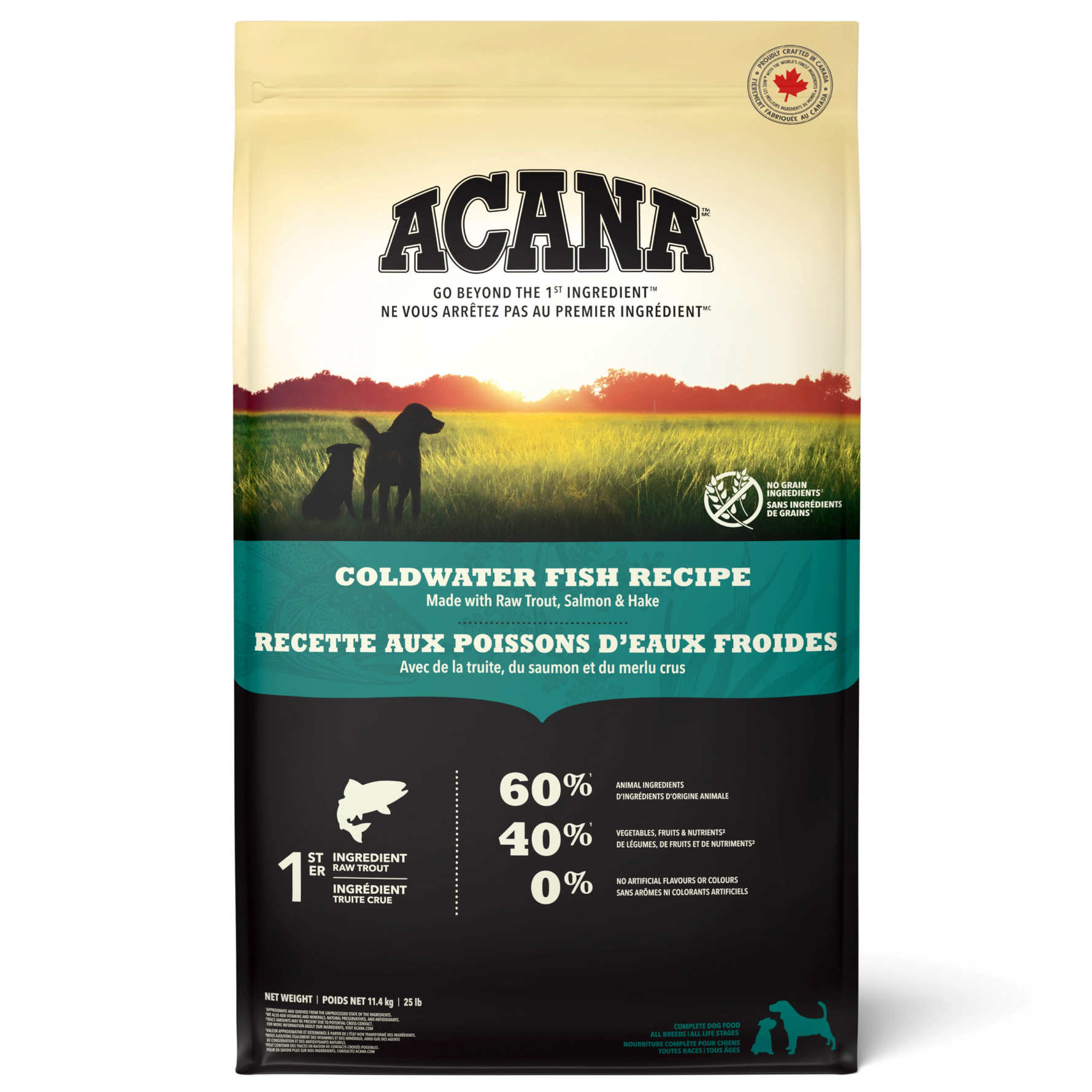 Acana Coldwater Fish Recipe Dry Dog Food - Front of Bag - Acana - PetMax Canada