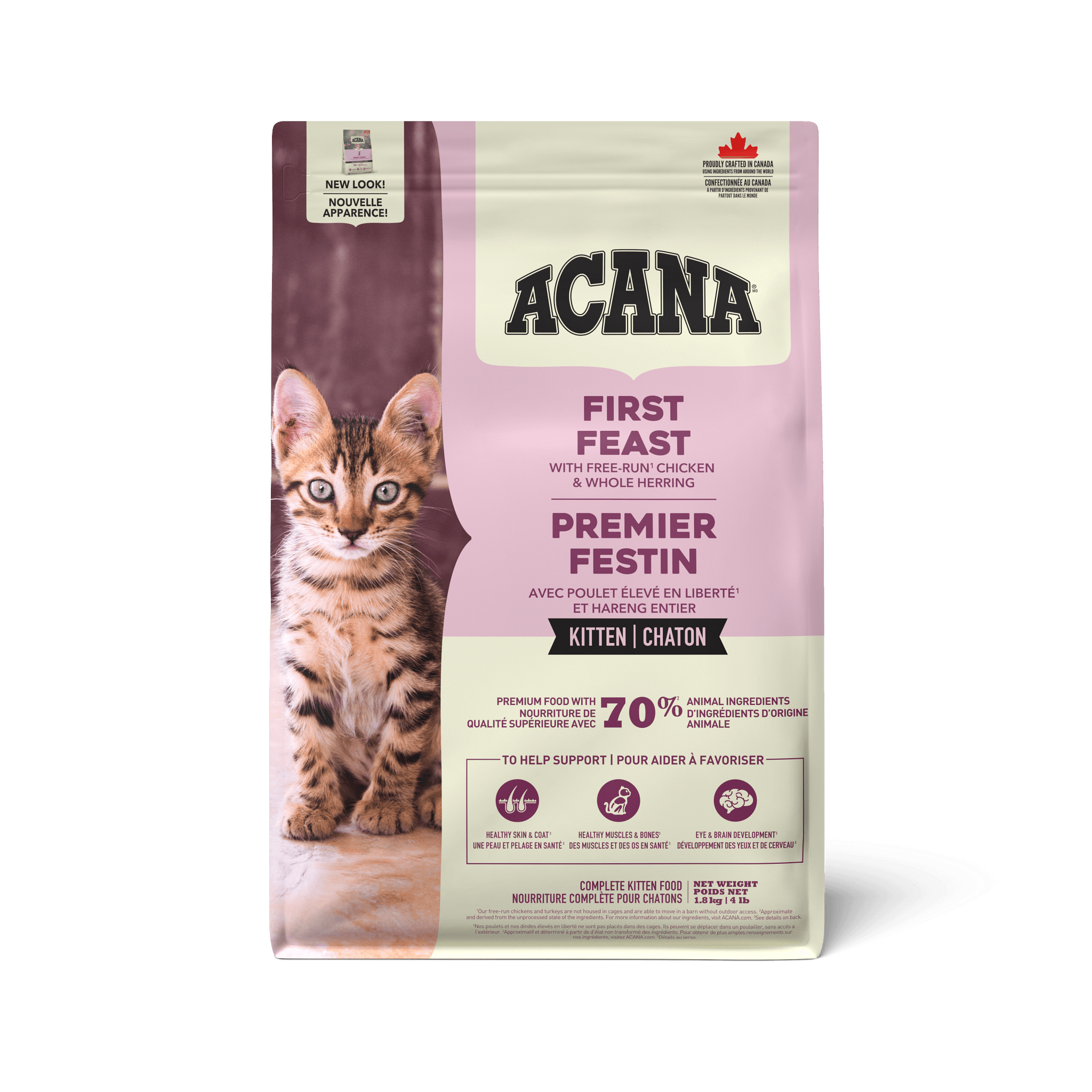 Acana Premium Kitten First Feast Recipe - 1.8 Kg - Cat Food - Acana - PetMax Canada