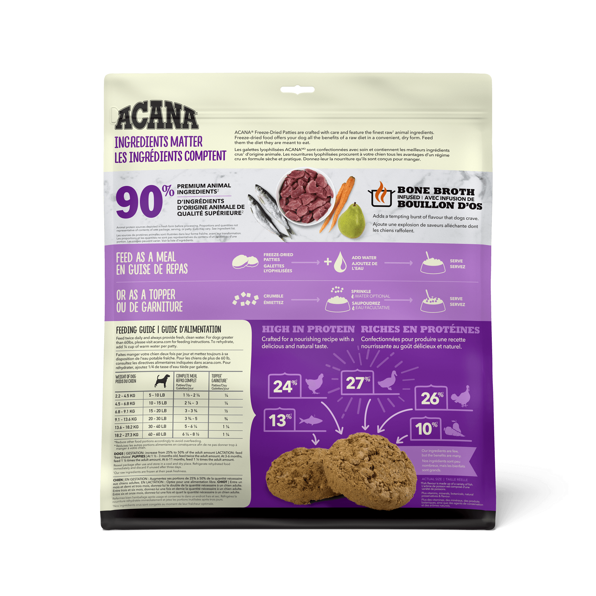 Acana Freeze-Dried Food Patties Duck Recipe - 397g / Patties - Dog Food - Acana - PetMax Canada