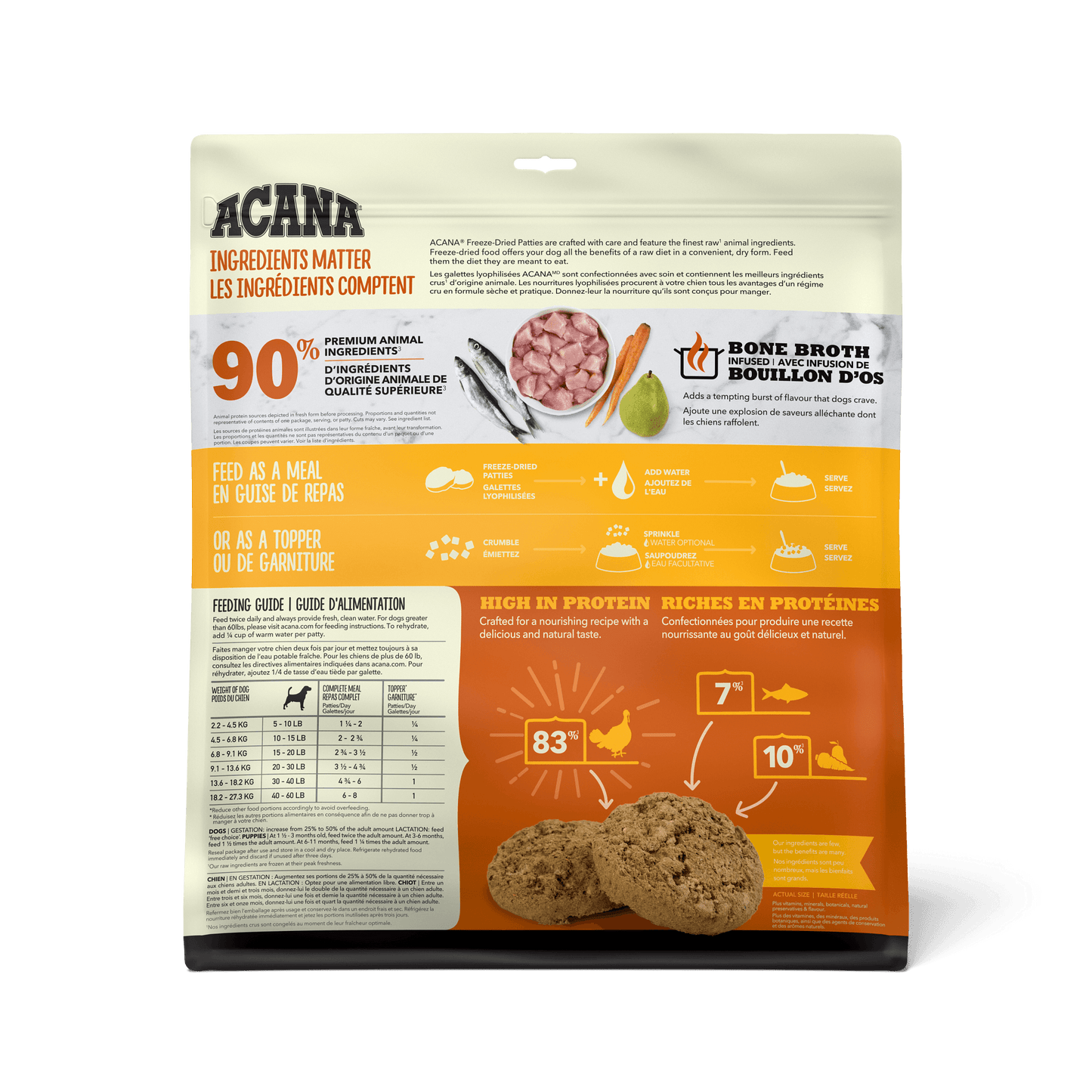 Acana Freeze-Dried Food Patties Free-Run Turkey Recipe Dog Food | PetMax Canada