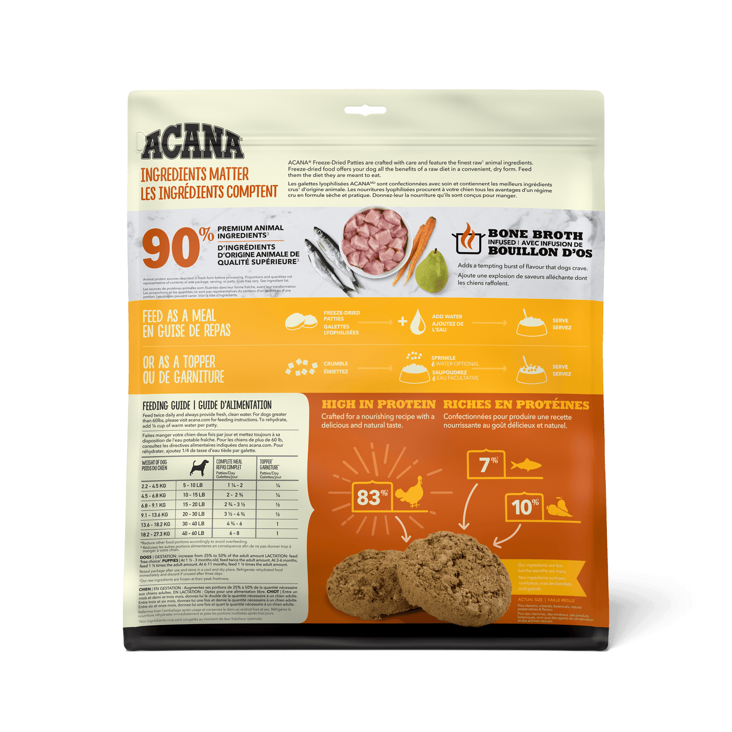 Acana Freeze-Dried Food Patties Free-Run Turkey Recipe  Dog Food  | PetMax Canada