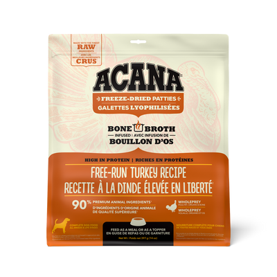 Acana Freeze-Dried Food Patties Free-Run Turkey Recipe  Dog Food  | PetMax Canada