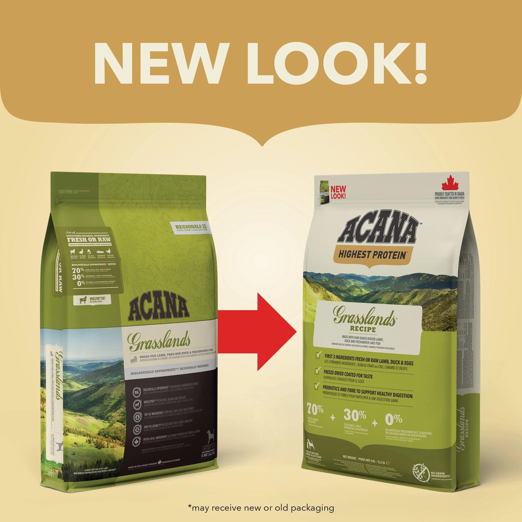 Acana Highest Protein Grasslands Dry Dog Food Recipe - 2 Kg - Dog Food - Acana - PetMax Canada