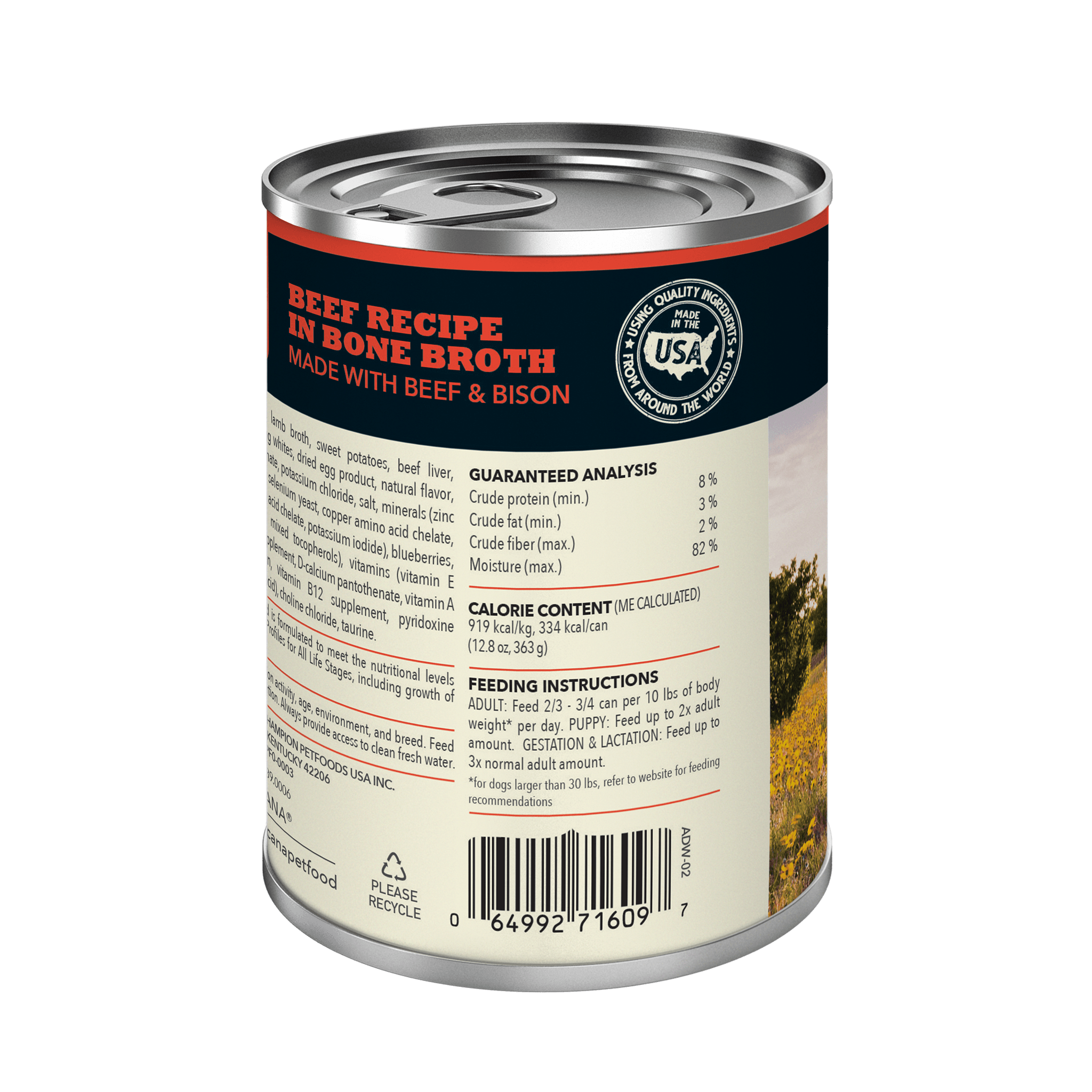 Acana Wet Dog Food Beef Recipe In Bone Broth - 363g - Canned Dog Food - Acana - PetMax Canada