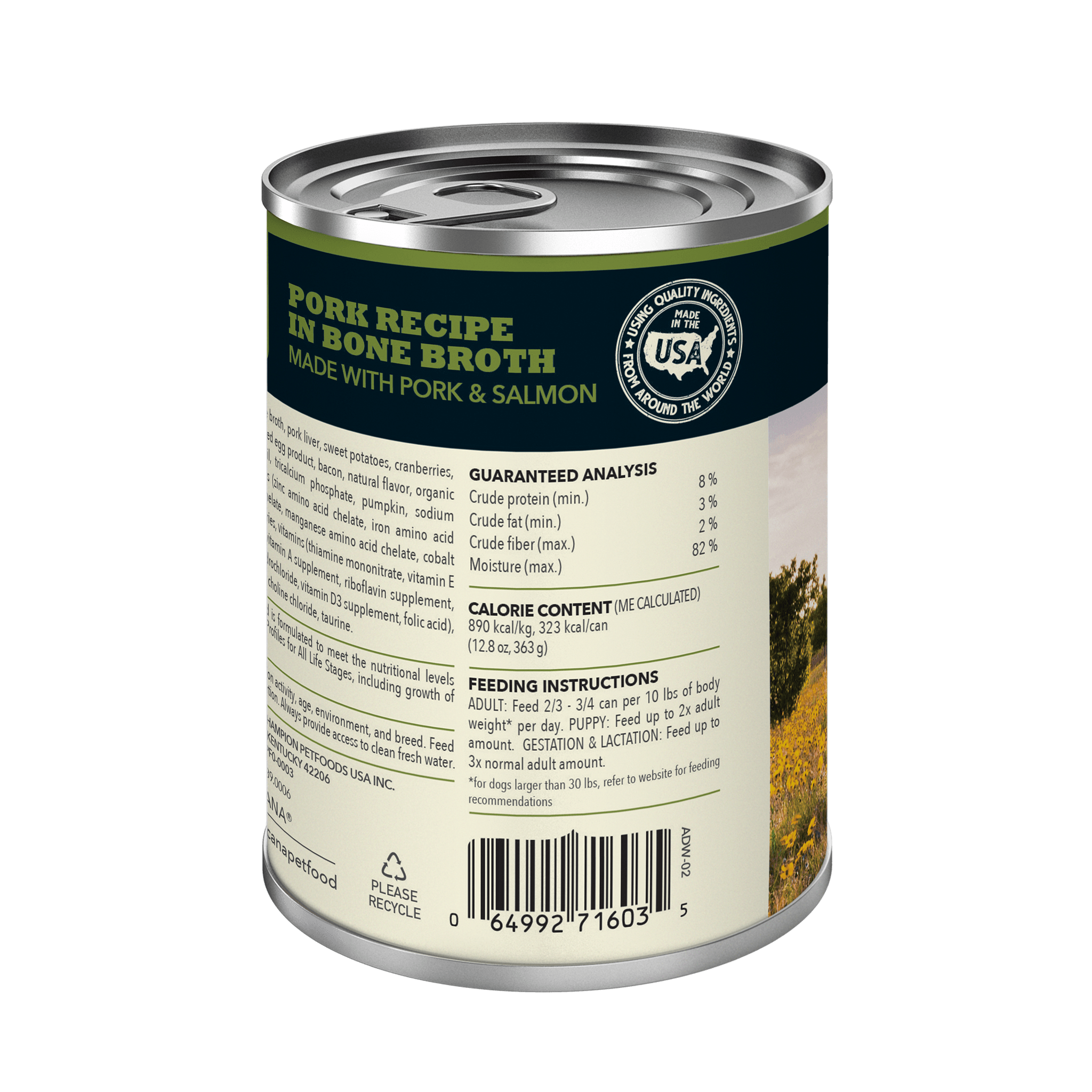 Acana Wet Dog Food Pork Recipe In Bone Broth - 363g - Canned Dog Food - Acana - PetMax Canada